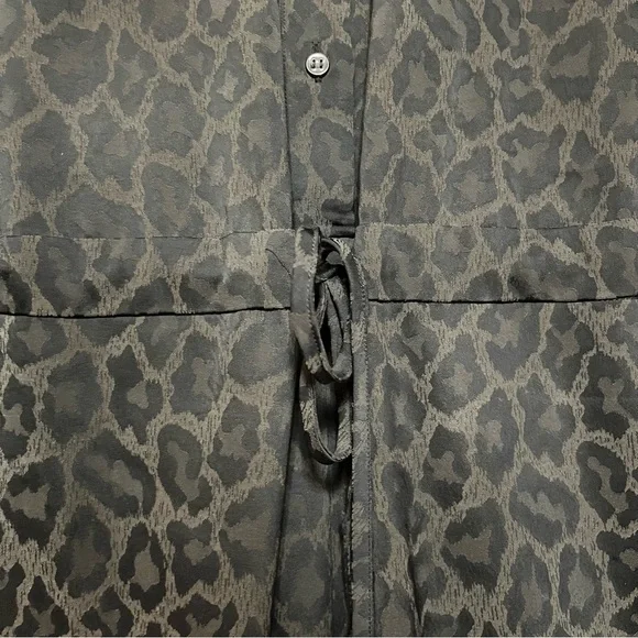 Hush Jacquard Leopard Jumpsuit Green Animal Print 70’s Retro Disco US 12 UK 10 - Picture 5 of 15